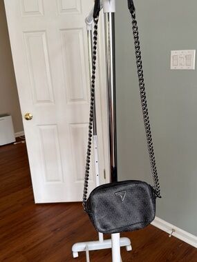 Guess Beige Logo-Lined Interior Handbag
